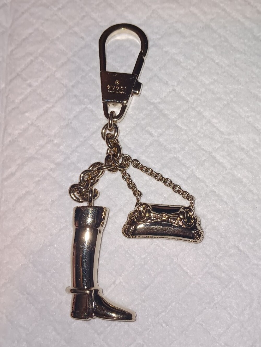 Gucci GG Vintage Boot & Purse Bag Charm